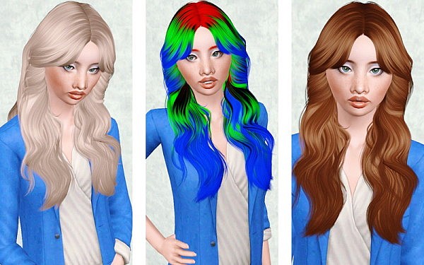 Cazy’s Weary Star hairstyle retextured by Beaverhausen for Sims 3