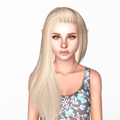 Alesso`s Kim hairstyle retextured by Sjoko for Sims 3