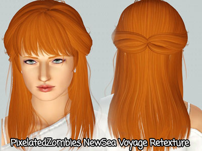 NewSea`s Voyage Shiny braided crown hairstyle retextured by Pixelated Zombies for Sims 3