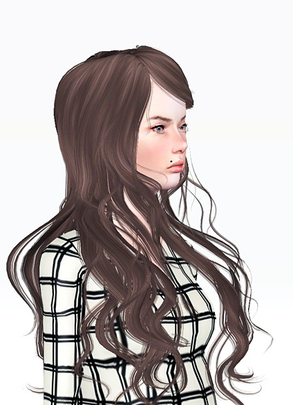 Colored framing hairstyle Newsea’s Sparklers retextured by Jas for Sims 3