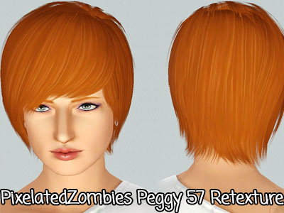 Bedhead harstyle Peggy`s 57 retextured by Pixelated Zombies for Sims 3