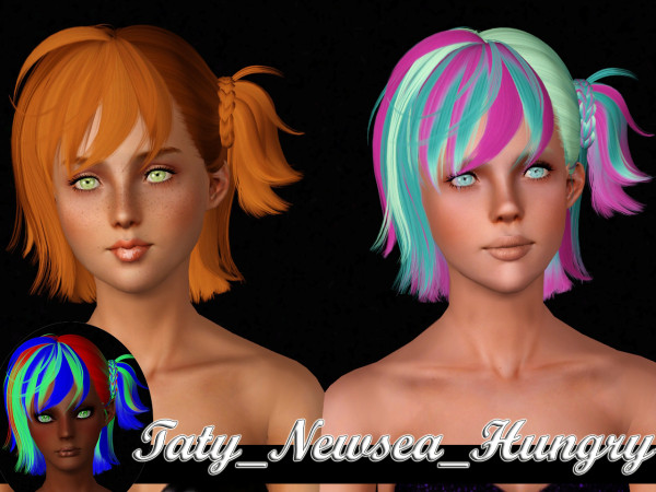 Cazy`s and Newsea`s hairstyle retextured by Taty for Sims 3