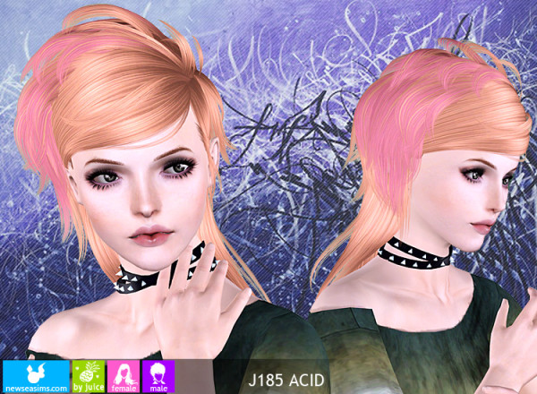 Actualy hairstyle J 185 Acid by Newsea for Sims 3