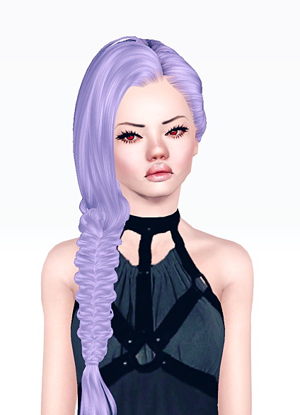 Side fishtail hairstyle Skysims 179 retextured by Jas for Sims 3