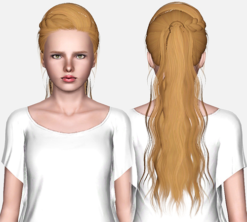 Skysims 188 hairstyle retextured by Pixelated Zombies for Sims 3