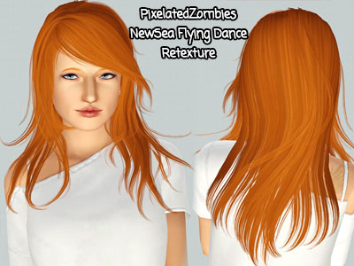 NewSea`s Flying Dance hairstyle retextured by Pixelated Zombies for Sims 3