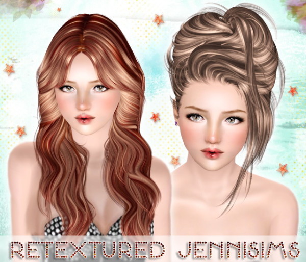 Cazy Hairstyle 128 and Newsea Crazy Love retextured by Jenni Sims for Sims 3