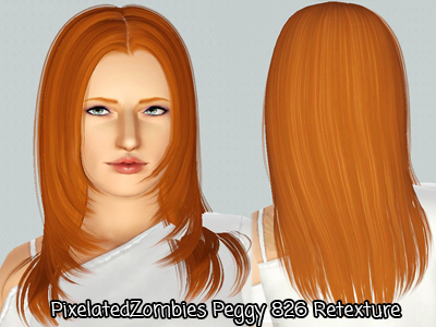 Framing layers hairstyle Peggy`s 826 retextured by Pixelated Zombies for Sims 3
