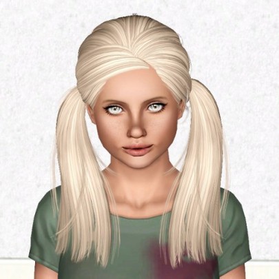 Newsea Breath Pigtails hairstyle retextured by Sjoko - Sims 3 Hairs