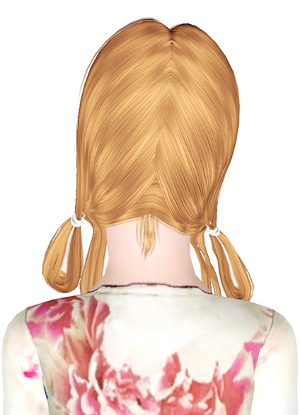 Yume Rolled ponytails Zauma`s Growl hairstyle retextured by Jas for Sims 3