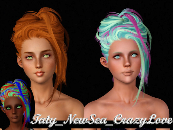 Cazy`s and Newsea`s hairstyle retextured by Taty for Sims 3