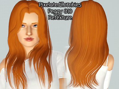 Peggy`s 810 hairstyle retextured by Pixelated Zombies for Sims 3