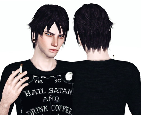  Kisei  Nero hairstyle for him retextured by Jas for Sims 3