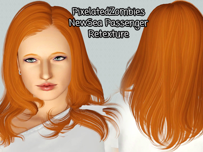 Wavy peaks hairstyle NewSea`s Passenger retextured by Pixelated Zombies for Sims 3