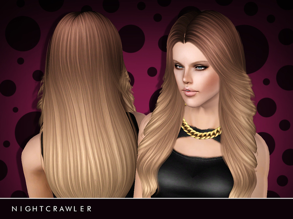 Middle parth hairstyle 18 by Nightcrawler for Sims 3