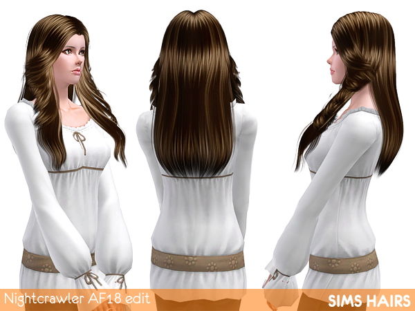 Soft shine retexture for Nightcrawlers AF 18 hairstyle by Sims Hairs for Sims 3