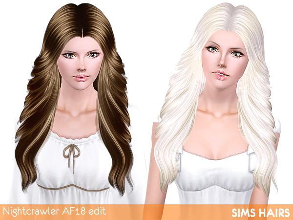 Soft shine retexture for Nightcrawlers AF 18 hairstyle by Sims Hairs for Sims 3