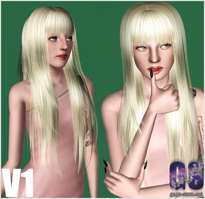 Two long versions hairstyle by David Sims for Sims 3