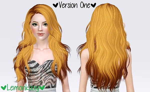 Newsea`s Titanium hairstyle retextured by Lemonkixxy for Sims 3