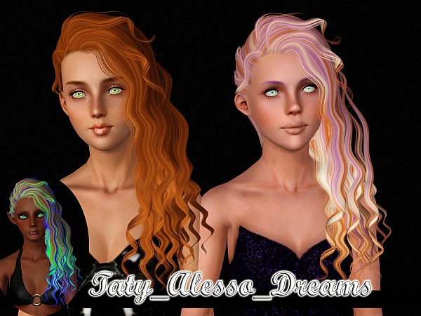  Alesso and Sintiklia hairstyles retextured by Taty for Sims 3