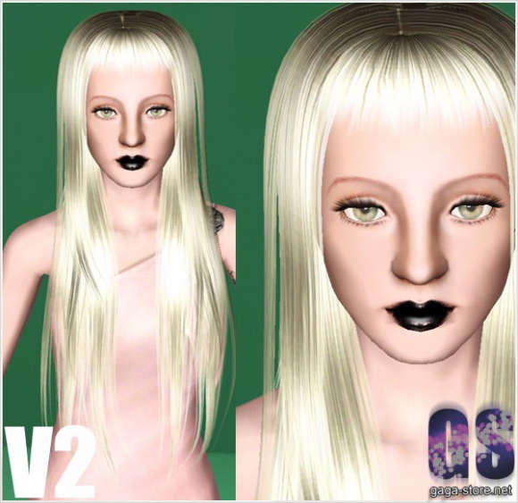 Two long versions hairstyle by David Sims for Sims 3