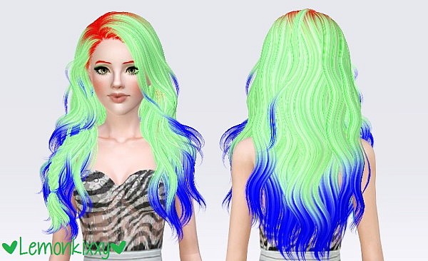 Newsea`s Titanium hairstyle retextured by Lemonkixxy for Sims 3