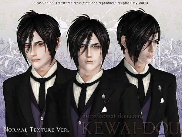 Michaelis Chopped hairstyle by Kewai Dou for Sims 3