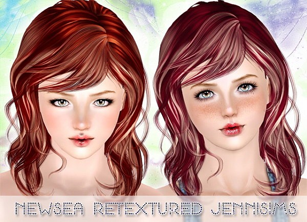 Newsea`s Sleep Alone hairstyle retextured by Jenni Sims for Sims 3