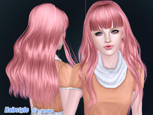 Straight bangs hairstyle 197 by Skysims - Sims 3 Hairs