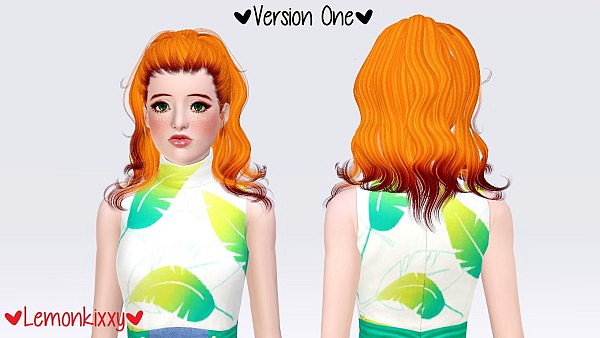  Newsea`s Yesenia hairstyle retextured by Lemonkixxy for Sims 3