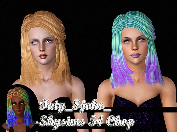 NewSea`s Long Love Letter and Skysims 54 hairstyles retextured by Taty for Sims 3