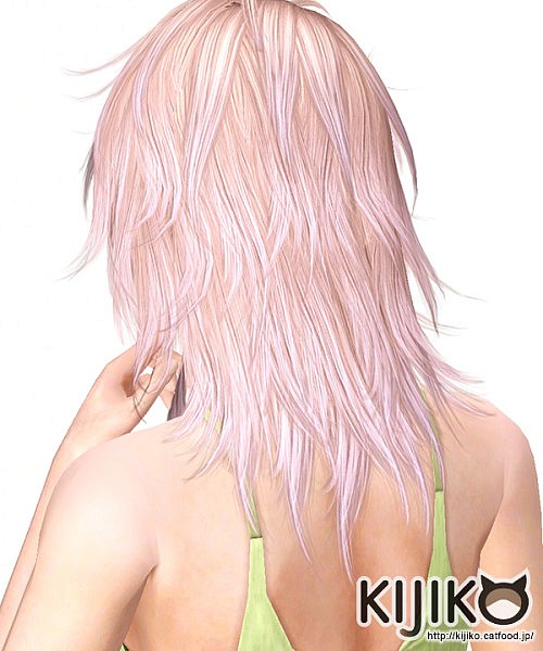 Pink and Fluffy hairstyle for her by Kijiko for Sims 3