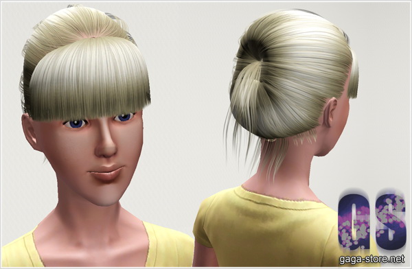 Midnight Hairstyle 2 variations by David Sims for Sims 3