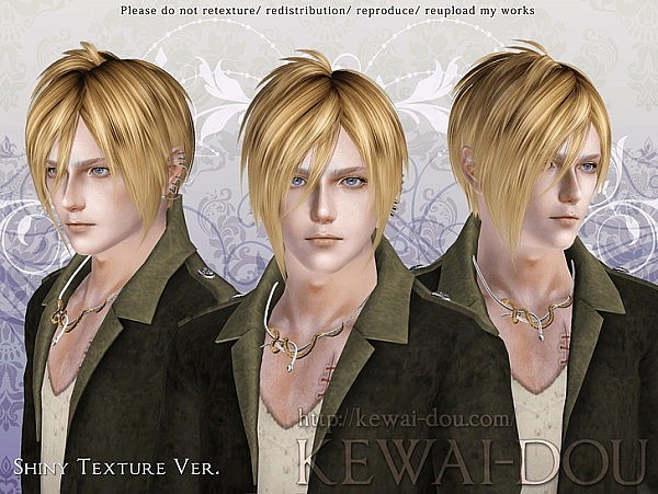 Michaelis Chopped hairstyle by Kewai Dou for Sims 3