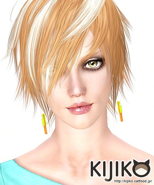 Toyger Kitten hairstyle 14 by Kijiko for Sims 3