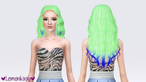 Alesso`s Spectrum hairstyle retextured by Lemonkixxy for Sims 3