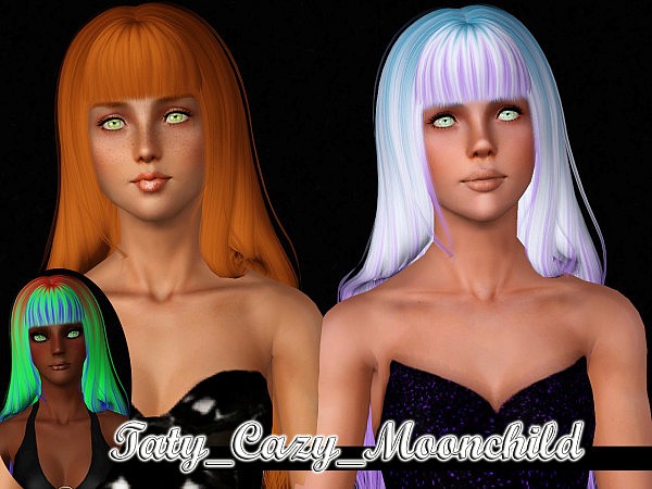 Cazy`s Moonchild hairstyle retextured by Taty for Sims 3