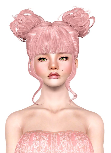 NewSea`s Rainbow Flower hairstyle retextured by Jas for Sims 3
