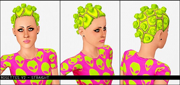 Rosettes hairstyle conversion from TS2 to TS3 by Modish kitten for Sims 3