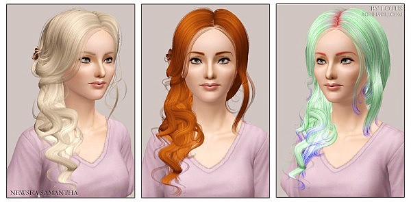Newsea`s Samantha hairstyle retextured by Lotus for Sims 3