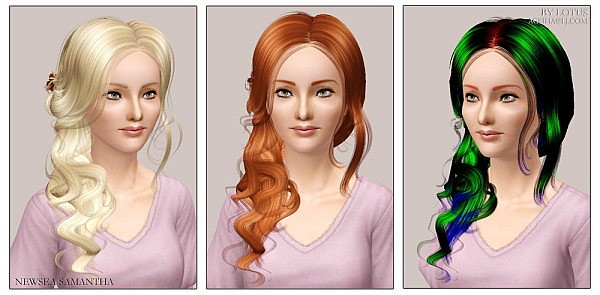 Newsea`s Samantha hairstyle retextured by Lotus for Sims 3