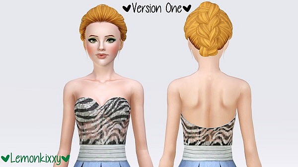 Skysims 198 hairstyle retextured by Lemonkixxy for Sims 3
