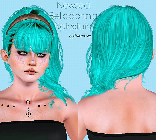 Newsea`s Belladonna hairstyle retextured by Phantasia for Sims 3