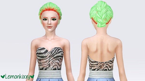 Skysims 198 hairstyle retextured by Lemonkixxy for Sims 3