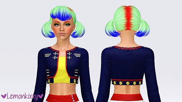 Butterfly`s hairstyle 119 retextured by Lemonkixxy for Sims 3