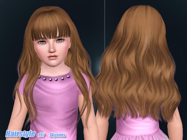 Straight bangs hairstyle 197 by Skysims for Sims 3