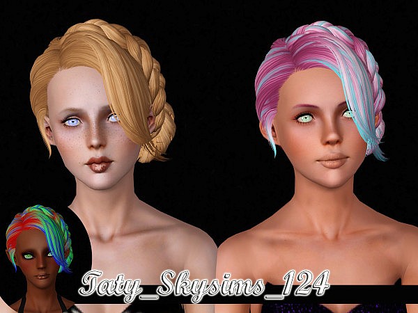 Skysims 124 hairstyle retextured by Taty for Sims 3