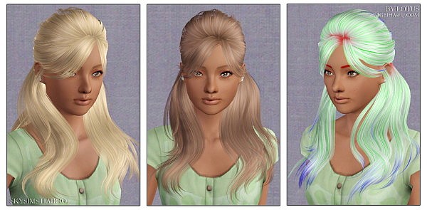 Skysims 30 hairstyle retextured by Lotus for Sims 3