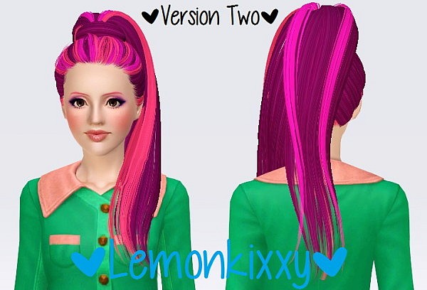 Butterflysims 132 hairstyle retextured by Lemonkixxy for Sims 3