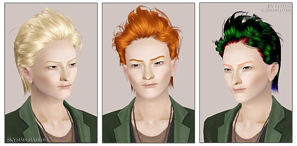 Skysims hairstyle 013 retextured by Lotus for Sims 3